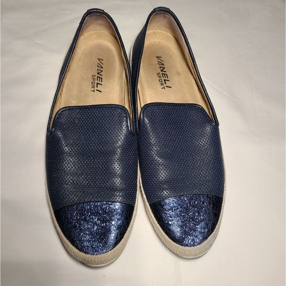 Navy Leather VANELi Qalila Slip-on  Sneakers Espadrilles - Picture 3 of 8